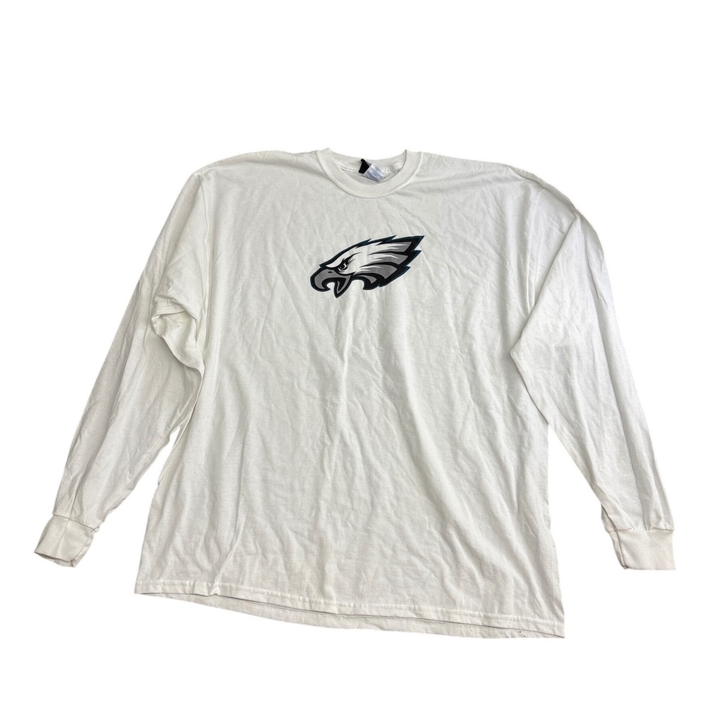 Reebok Philadelphia Eagles Mens 2XL White Long Sleeve T-Shirt American Red Cross